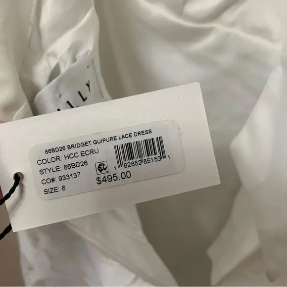 Milly Bridget Guipure Lace Dress Size 6 White Ecru NWT New - Picture 12 of 14